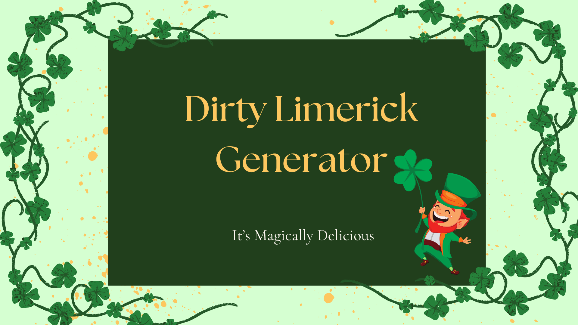 Dirty Limerick Generator